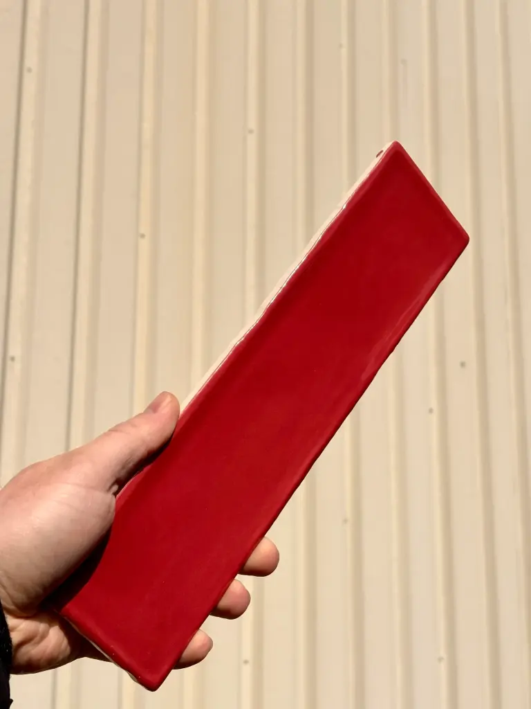 [VE04] VE04 - Carrelage mural Couleur: Rouge brique - 7.5 x 30