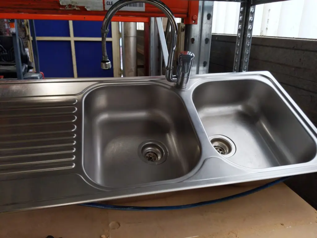 CT13  - Évier double vasque inox + mitigeur grohe