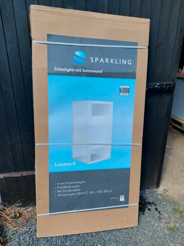 BD2 - Porte + paroie verre 4mm douche