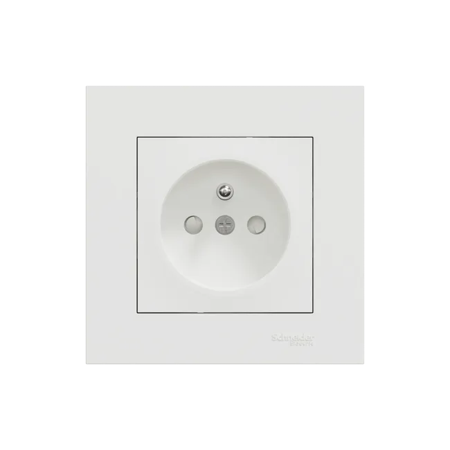 LM46-038 Prise 2P+T blanc MILUZ 