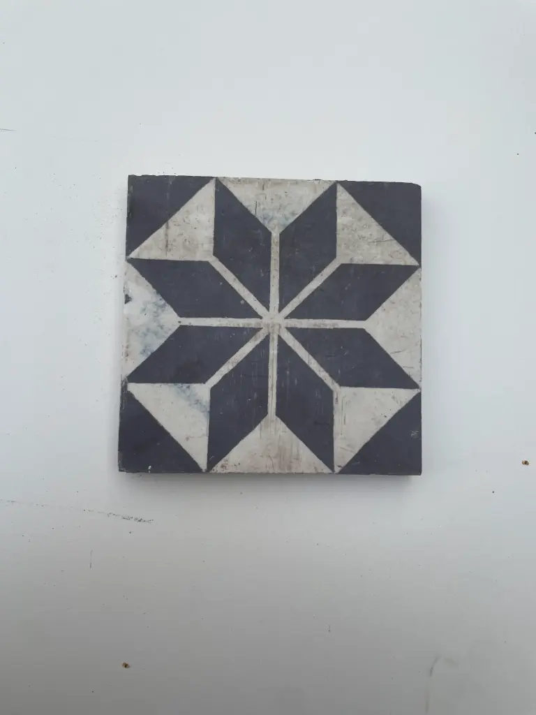 CT231 - Lot de 13 carreaux de ciment anciens 