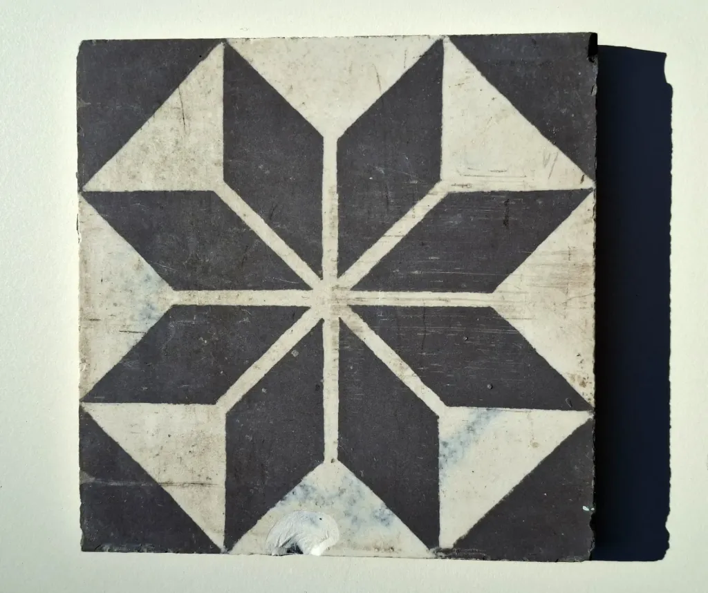 CT231 - Lot de 13 carreaux de ciment anciens 
