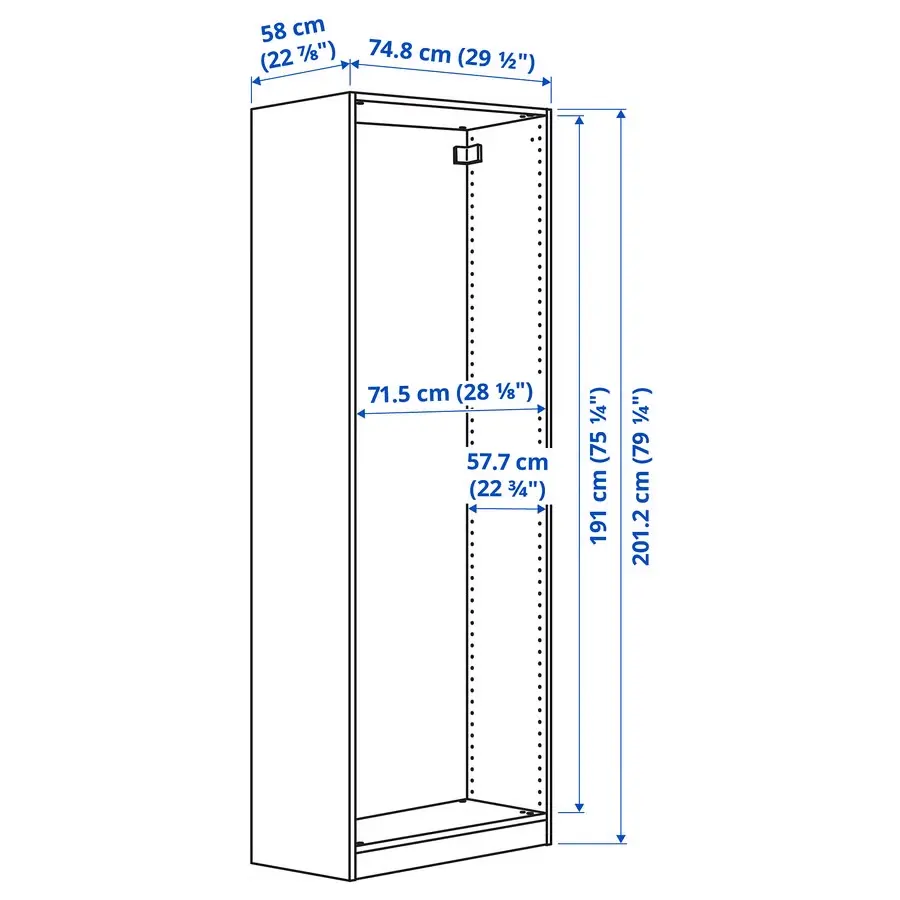 CT232  - Caisson pax IKEA avec 2 portes 