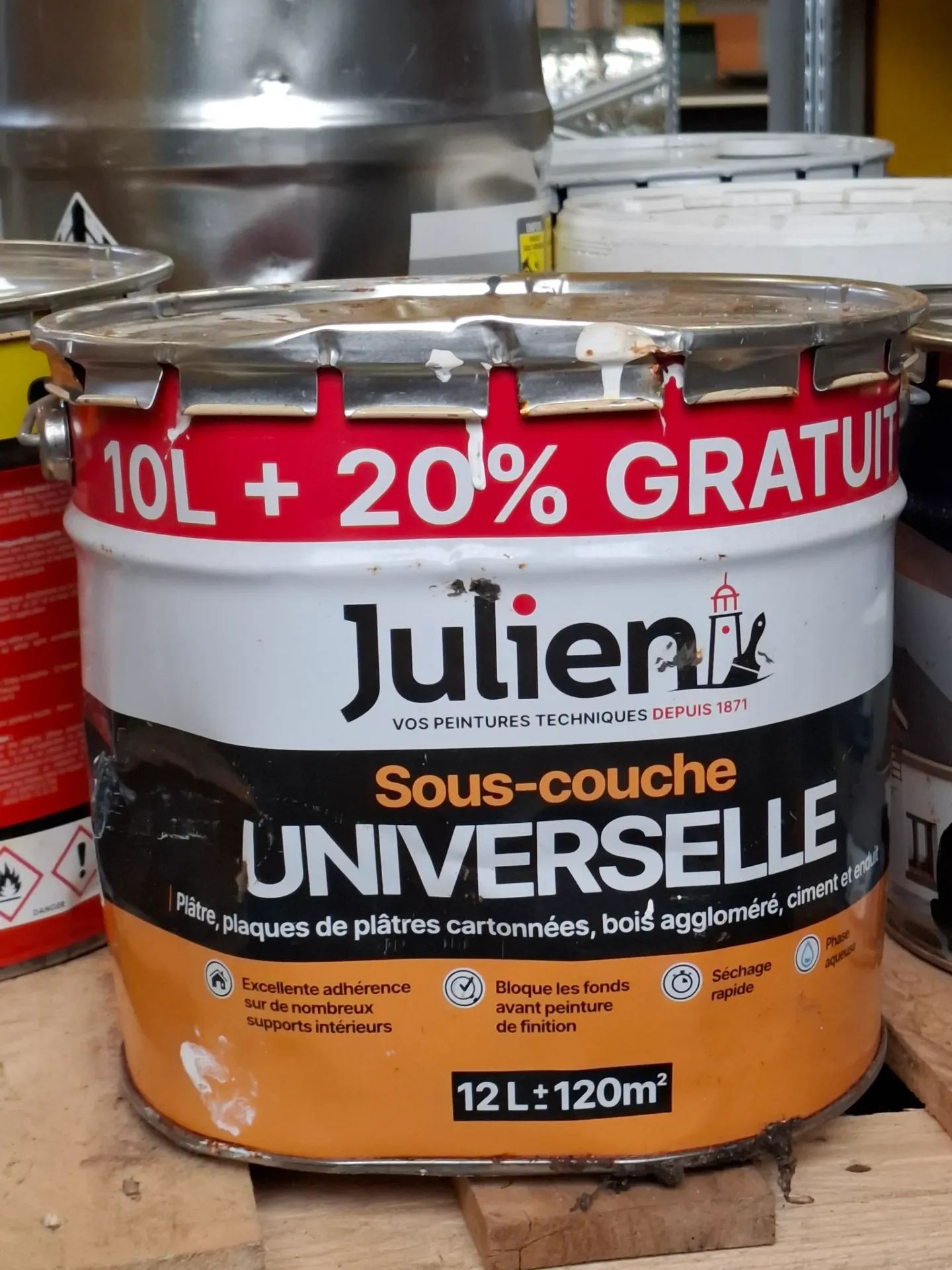 [FR86] FR86 - Sous-couche Peinture Universelle Blanc Mat 12L - JULIEN