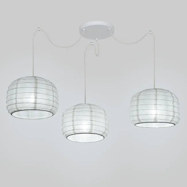 [LM24-016] LM24-016- suspension linden l150 3xE27 tissu beige