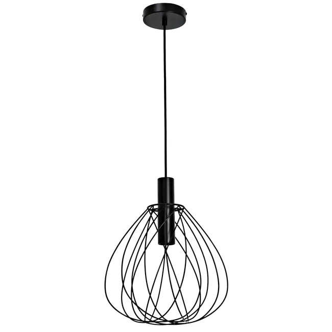 [LM27-072] LM27-072- suspension merone d32 e27 metal noir mat