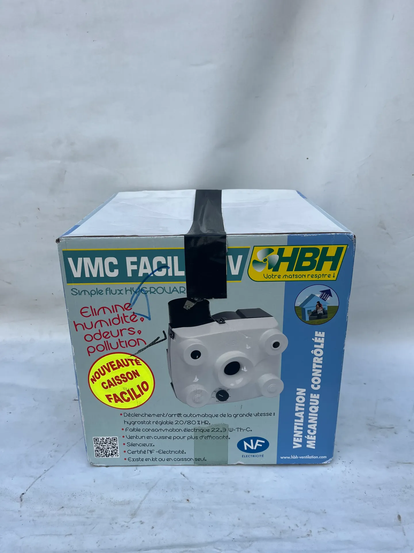 [CT401] CT401 - Caisson de Vmc simple flux hygrovariable - facilio HV