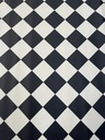 CT473 - Rouleau de lino damier noir blanc - 5,2 m2