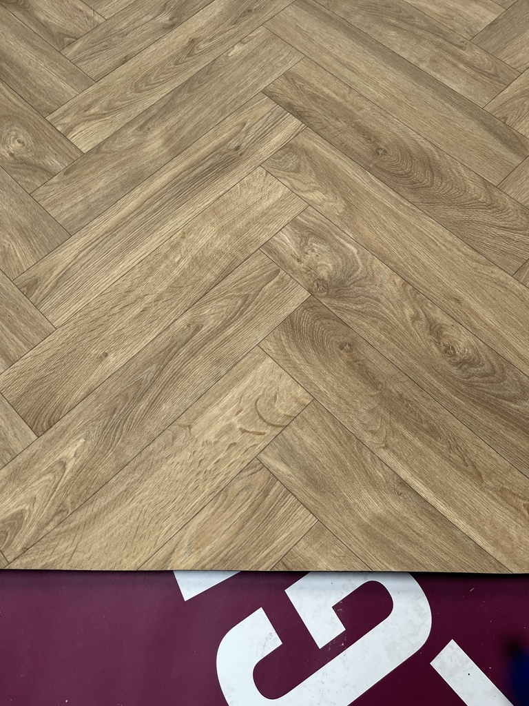 CT485 - Rouleau lino effet parquet chevron - 6 m2
