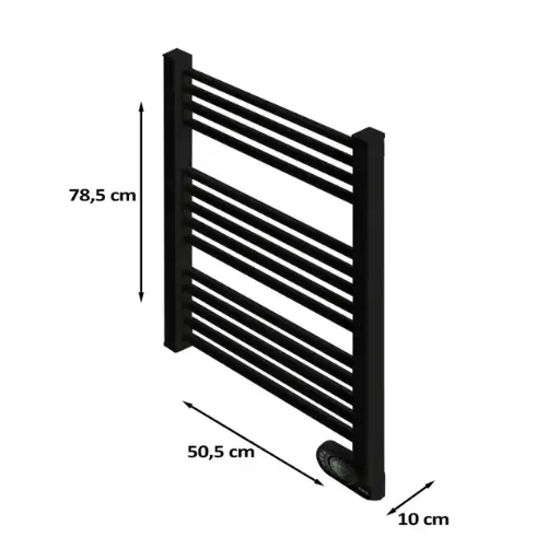 [LM45-169] LM45-169 Sèche serviette electrique NOOR 500W HJM noir