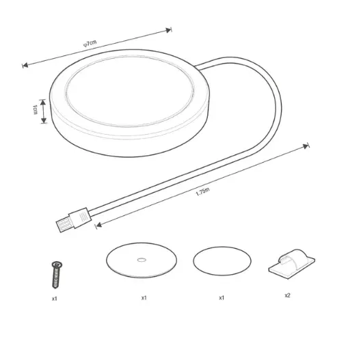 [LM46-084] LM46-084 Spot led HUBI blanc